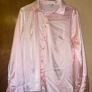 Fashion Nova Pink Satin Blouse